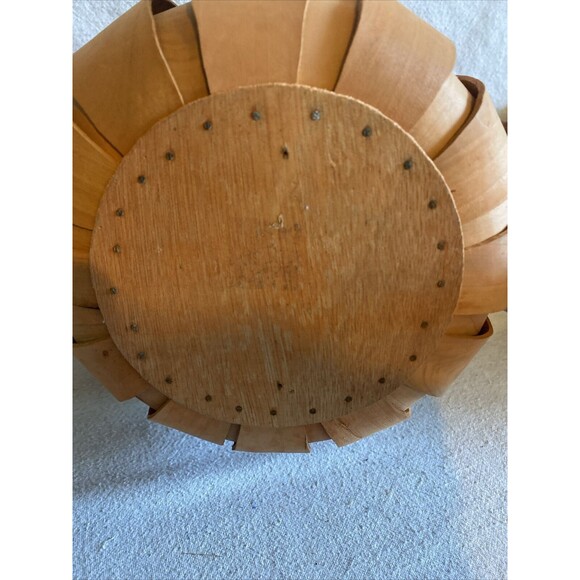 Halloween Basket with Hand painted lid Leather hinge Artist signed Pat Namet - Picture 4 of 5